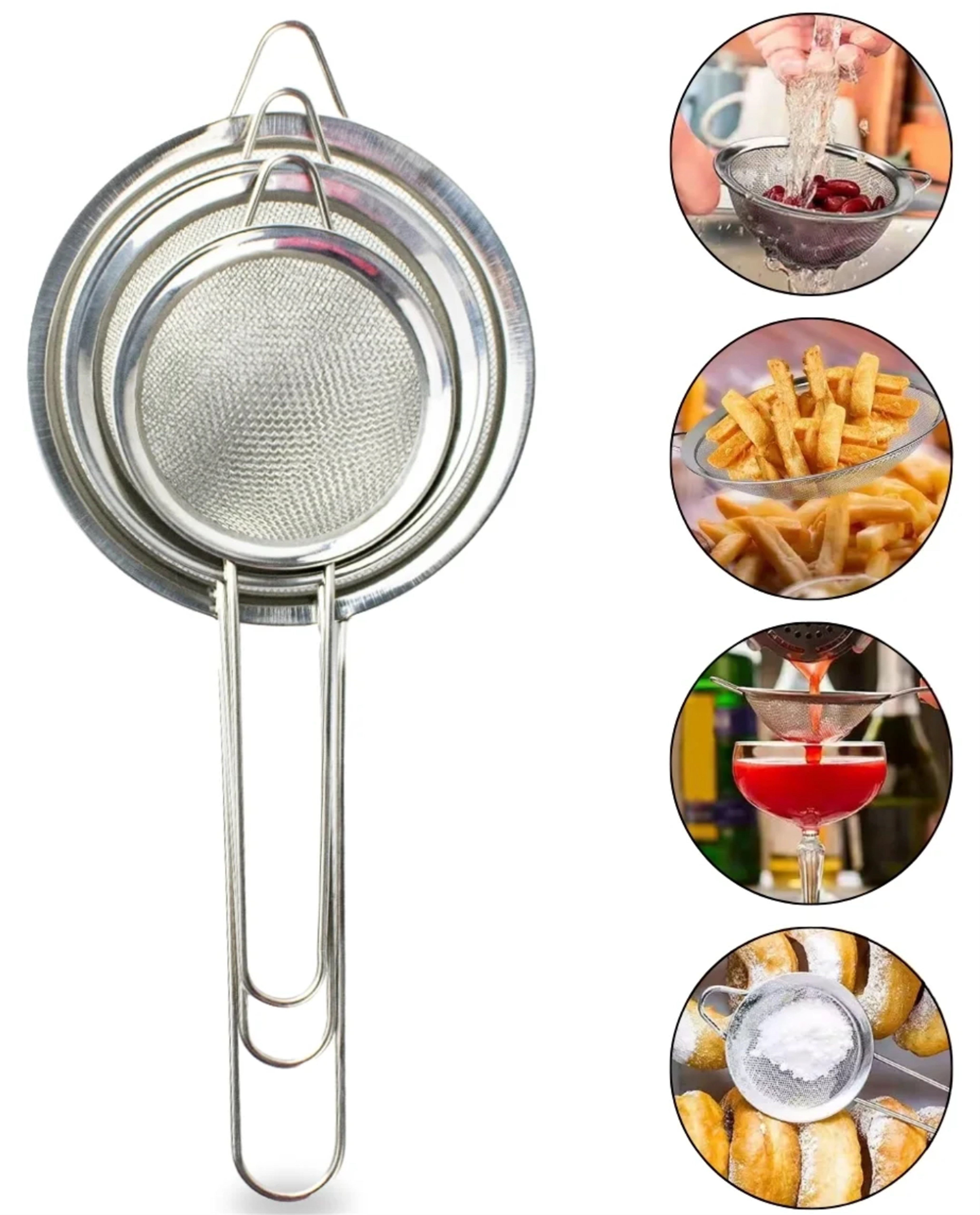 Produto: PENEIRA INOX 3 TAMANHOS